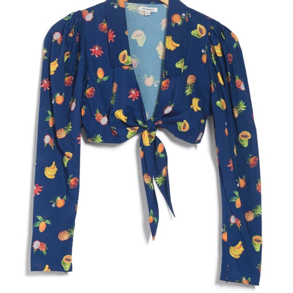 S - Bisou Crop Top Swim Cover-up WE WORE WHAT